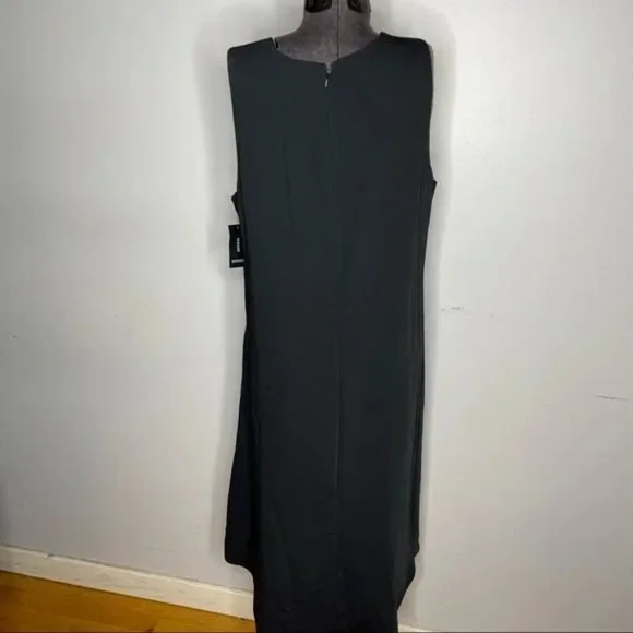 Black Sleeveless Dress with Keyhole Front Detail Size 16 - Picture 5 of 6